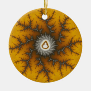 Décoration En Céramique Ice Flake Fractal Christmas Ornament