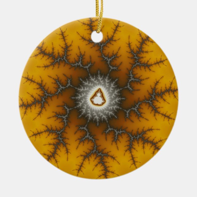 Décoration En Céramique Ice Flake Fractal Christmas Ornament (Devant)