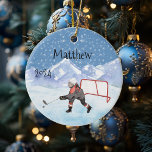 Décoration En Céramique Ice Hockey name Personalized Watercolor<br><div class="desc">This design may be personalized in the area provided by changing the photo and/or text. Or it can be customized by clicking Personalize this Template and then choosing the click to customize further option and delete or change the color of the background, add text, change the text color or style,...</div>