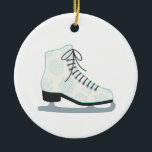 Décoration En Céramique Ice Skate<br><div class="desc">Figure skating may look delicate but it's a fierce competition! Use this design of a skate on a warm up jacket or duffel bag to carry gear!</div>