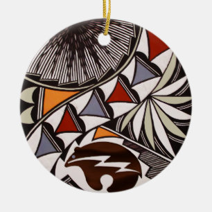 Décoration En Céramique Icône d'OURS d'art populaire de Natif américain