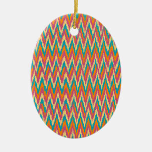 Décoration En Céramique iKat Zigzag Design Couleurs d'épices