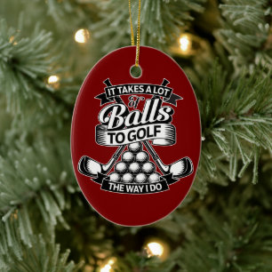 Décoration En Céramique Il faut beaucoup de balles - golf drôle