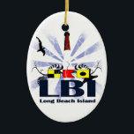 Décoration En Céramique Île de Long Beach<br><div class="desc">New Jersey d'île de Long Beach.</div>