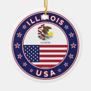Décoration En Céramique Illinois, t-shirt Illinois, autocollant Illinois,