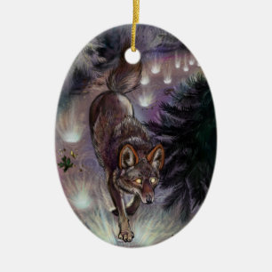 Décoration En Céramique Illuminer le tracé Coyote