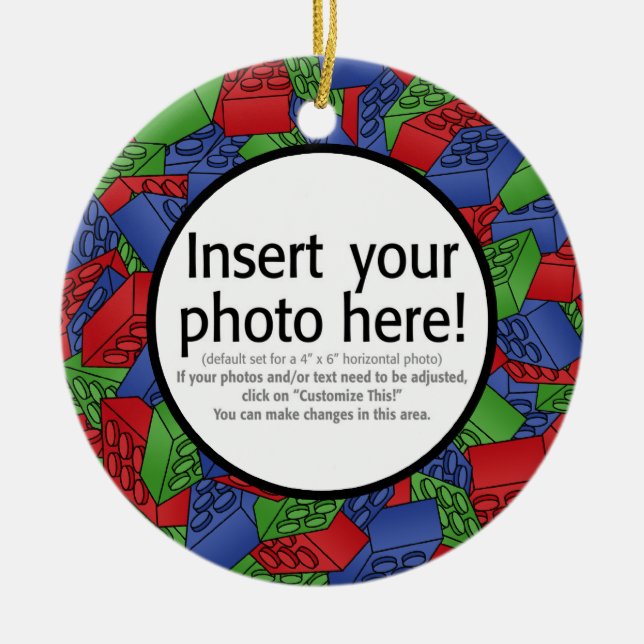 Décoration En Céramique Illustration de blocs constitutifs - À SIMPLE FACE (Devant)