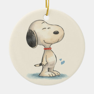 Décoration En Céramique Illustration de chien Beagle à l'aquarelle mignonn