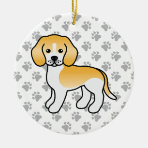 Décoration En Céramique Illustration de chien Beagle de couleur citron et