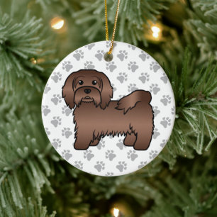 Décoration En Céramique Illustration de chien de dessin animé mignon Havan