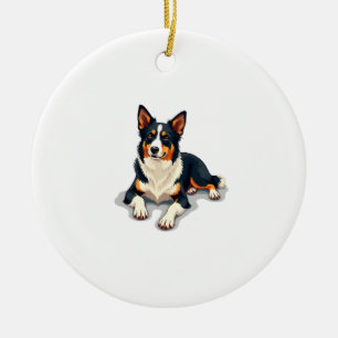 Décoration En Céramique Illustration de chien de portrait de Border Collie