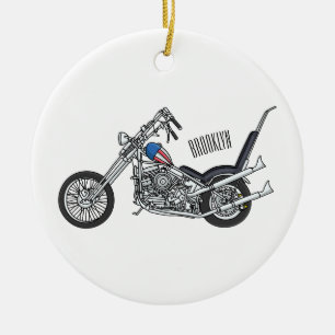 Décoration En Céramique Illustration de Chopper Motorcycle 1950