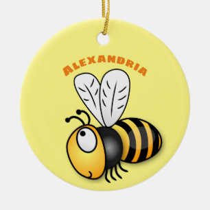 Décoration En Céramique Illustration de dessin animé d'abeilles joyeux