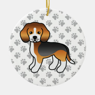 Décoration En Céramique Illustration de dessin animé de chien Beagle trico