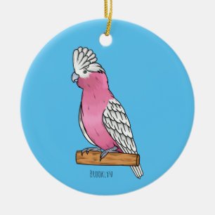 Décoration En Céramique illustration de dessin animé d'oiseau Galah