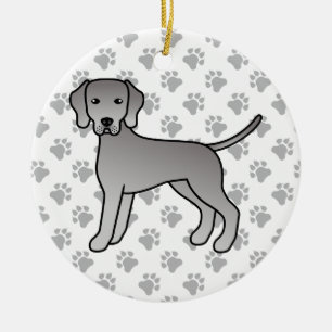 Décoration En Céramique Illustration de dessin animé mignon de chien Weima
