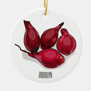 Décoration En Céramique Illustration de dessin animé Shallot