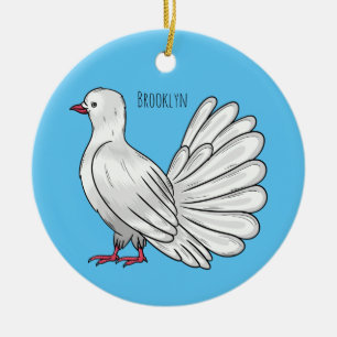 Décoration En Céramique Illustration de dessin d'oiseau pigeon sauvage