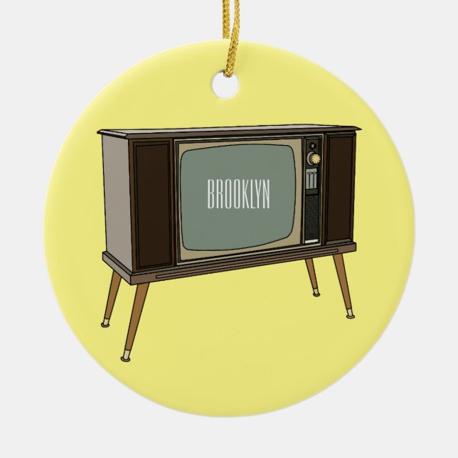 Décoration En Céramique Illustration de dessin télévisé (Devant)