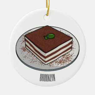 Décoration En Céramique Illustration de gâteau de Tiramisu