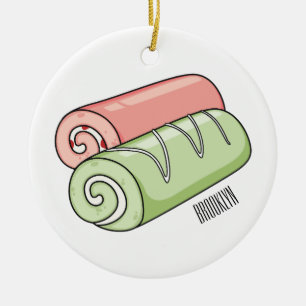 Décoration En Céramique Illustration de gâteau suisse roll / roll