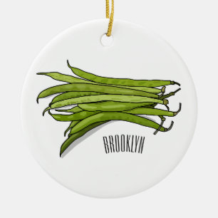 Décoration En Céramique Illustration de haricots verts