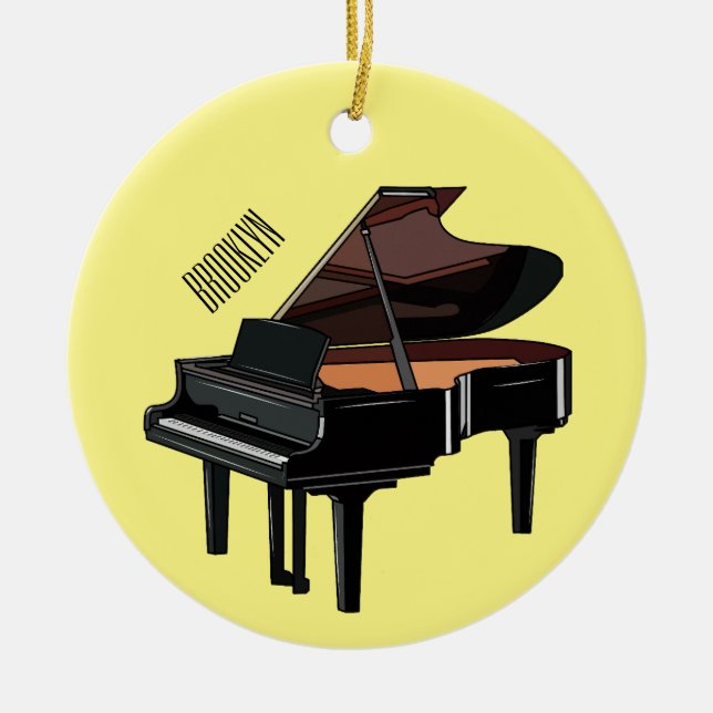 Décoration En Céramique Illustration de piano (Devant)