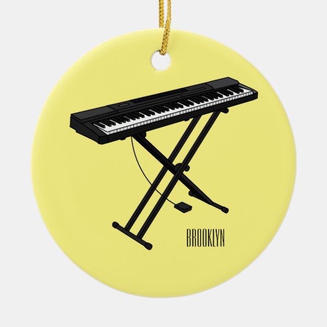 Décoration En Céramique Illustration de piano clavier (Devant)