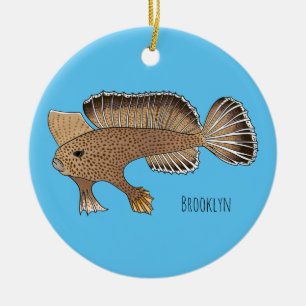Décoration En Céramique Illustration de poisson à main
