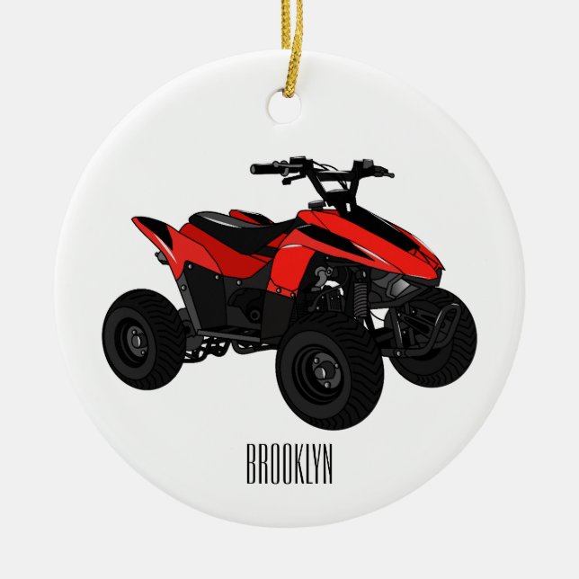 Décoration En Céramique Illustration de Quad bike atv (Devant)