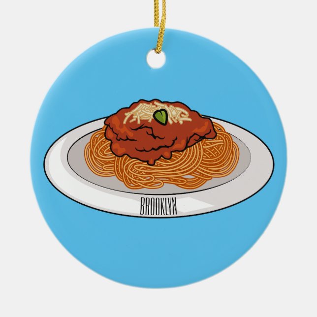 Décoration En Céramique Illustration de Spaghetti (Devant)