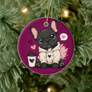 Décoration En Céramique Illustration de sweat-shirt de Bouledogue Français