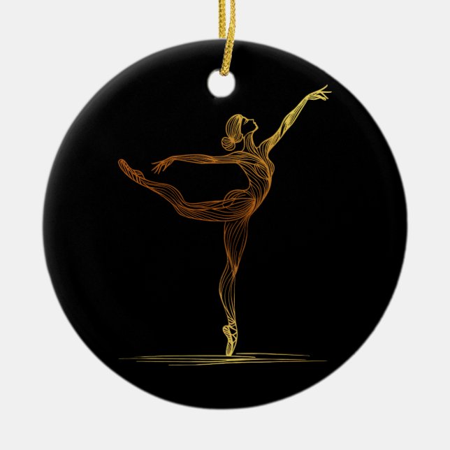 Décoration En Céramique Illustration d'une danseuse de ballet (Devant)
