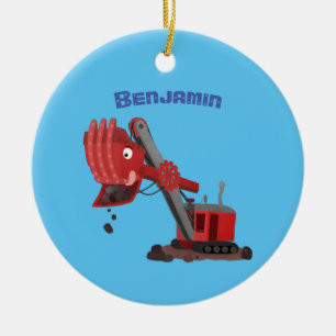Décoration En Céramique Illustration d'une pelle à vapeur rouge mou