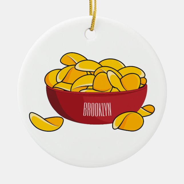Décoration En Céramique Illustration d'une puce de pomme de terre (Devant)