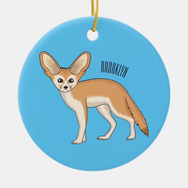 Décoration En Céramique Illustration Fennec fox (Devant)