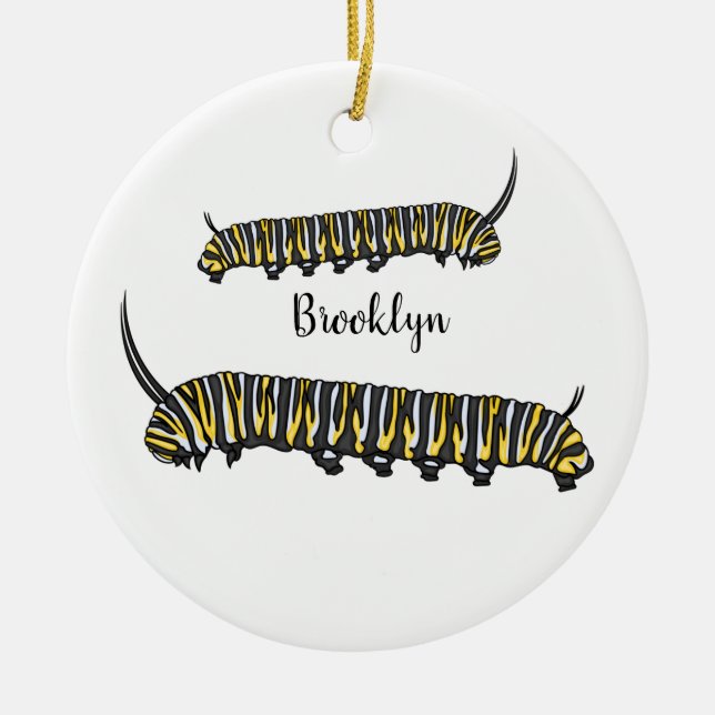 Décoration En Céramique Illustration Monarch caterpillar (Devant)