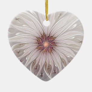 Décoration En Céramique Imaginaire Floral Abstrait Pastel Flower Heart