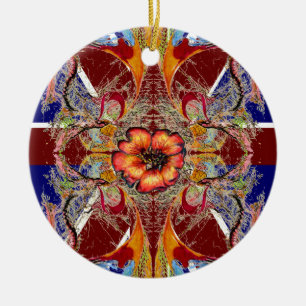 Décoration En Céramique Imaginaire royal rouge