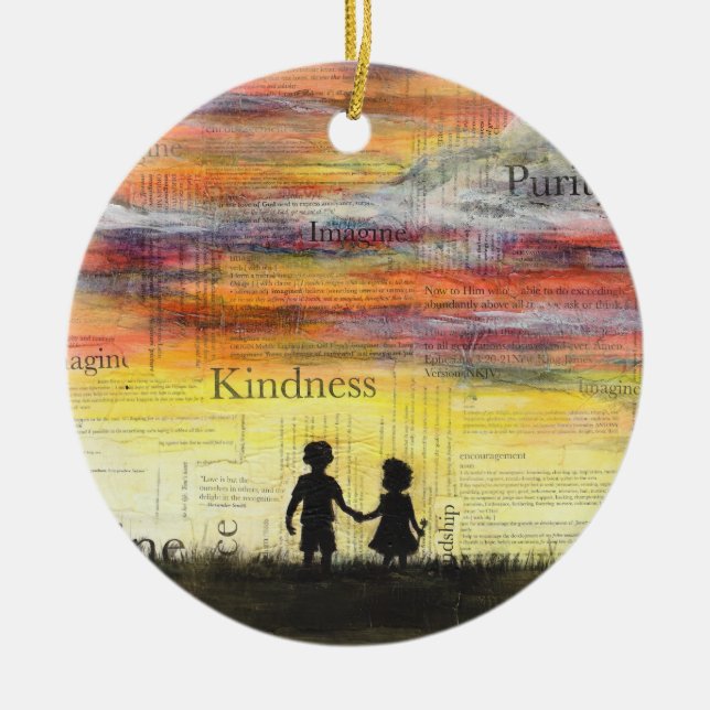 Décoration En Céramique "Imagine" Art Ornament (Devant)