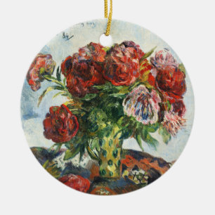 Décoration En Céramique Impression de Gauguin Nature Morte aux Pivoines