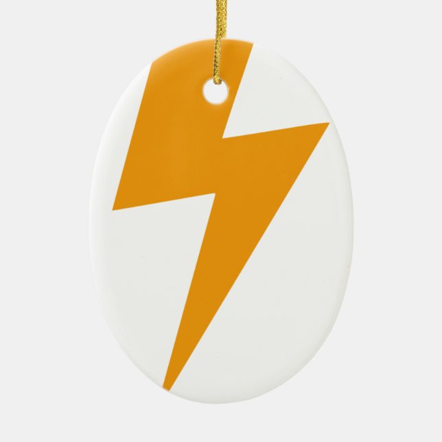 Décoration En Céramique Impression Énergie Jaune Foudre (Devant)