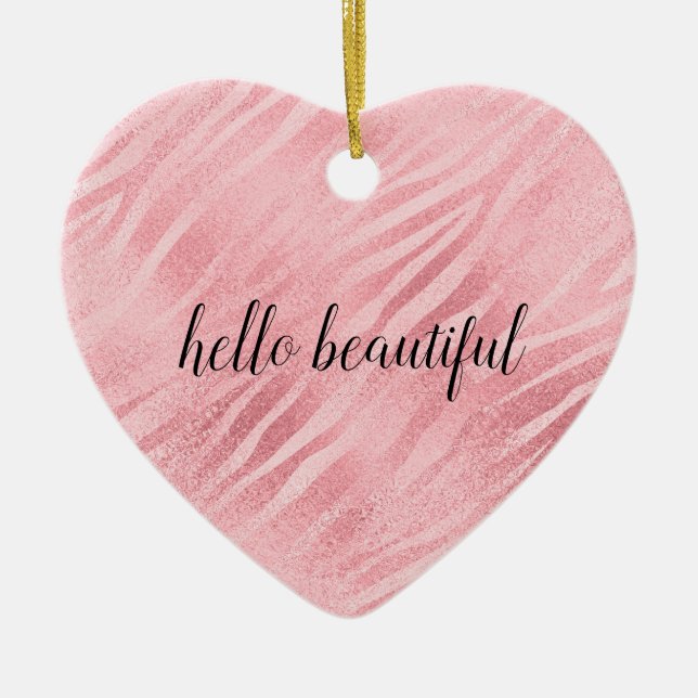 Décoration En Céramique Impression Glam Pink Zebra (Devant)