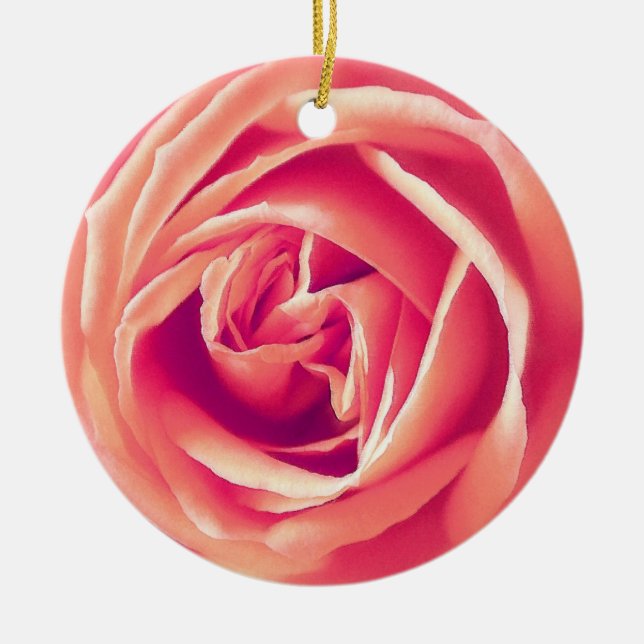 Décoration En Céramique Impression rose corail (Devant)