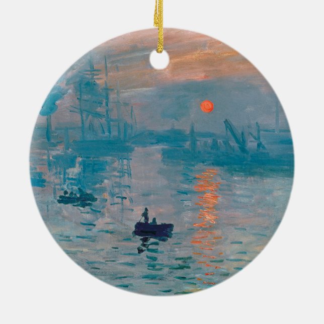 Décoration En Céramique Impression Soleil levant Claude Monet  (Dos)