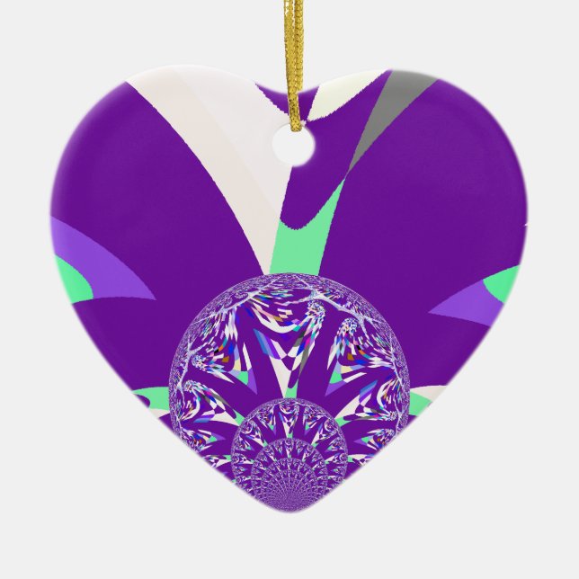 Décoration En Céramique Imprimante d'art bleu rétro Cyan Kaleidoscope (Devant)