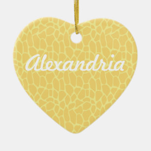 Décoration En Céramique Imprimer Giraffe Jaune