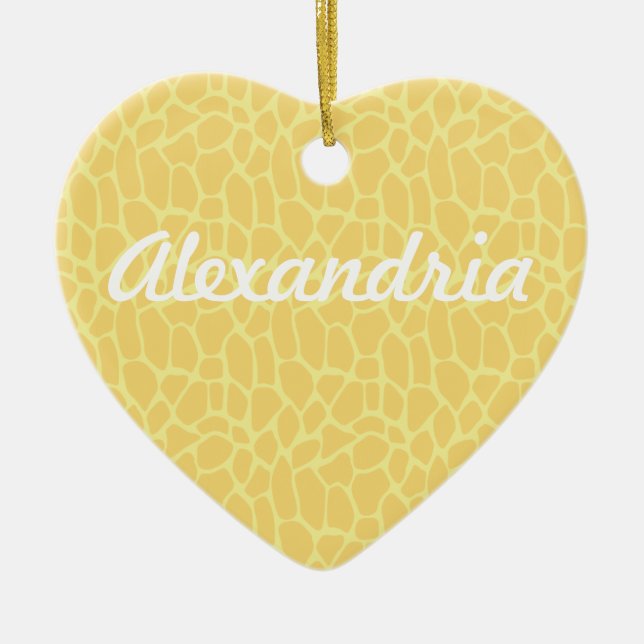 Décoration En Céramique Imprimer Giraffe Jaune (Devant)