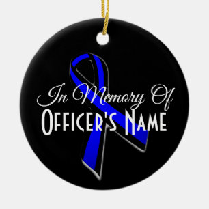 DÉCORATION EN CÉRAMIQUE IN MEMORY OF FALLEN OFFICER ORNAMENT
