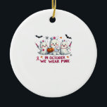 Décoration En Céramique in october we wear pink breast cancer awareness Cl<br><div class="desc">in october we wear pink breast cancer awareness Classic T-Shirt</div>